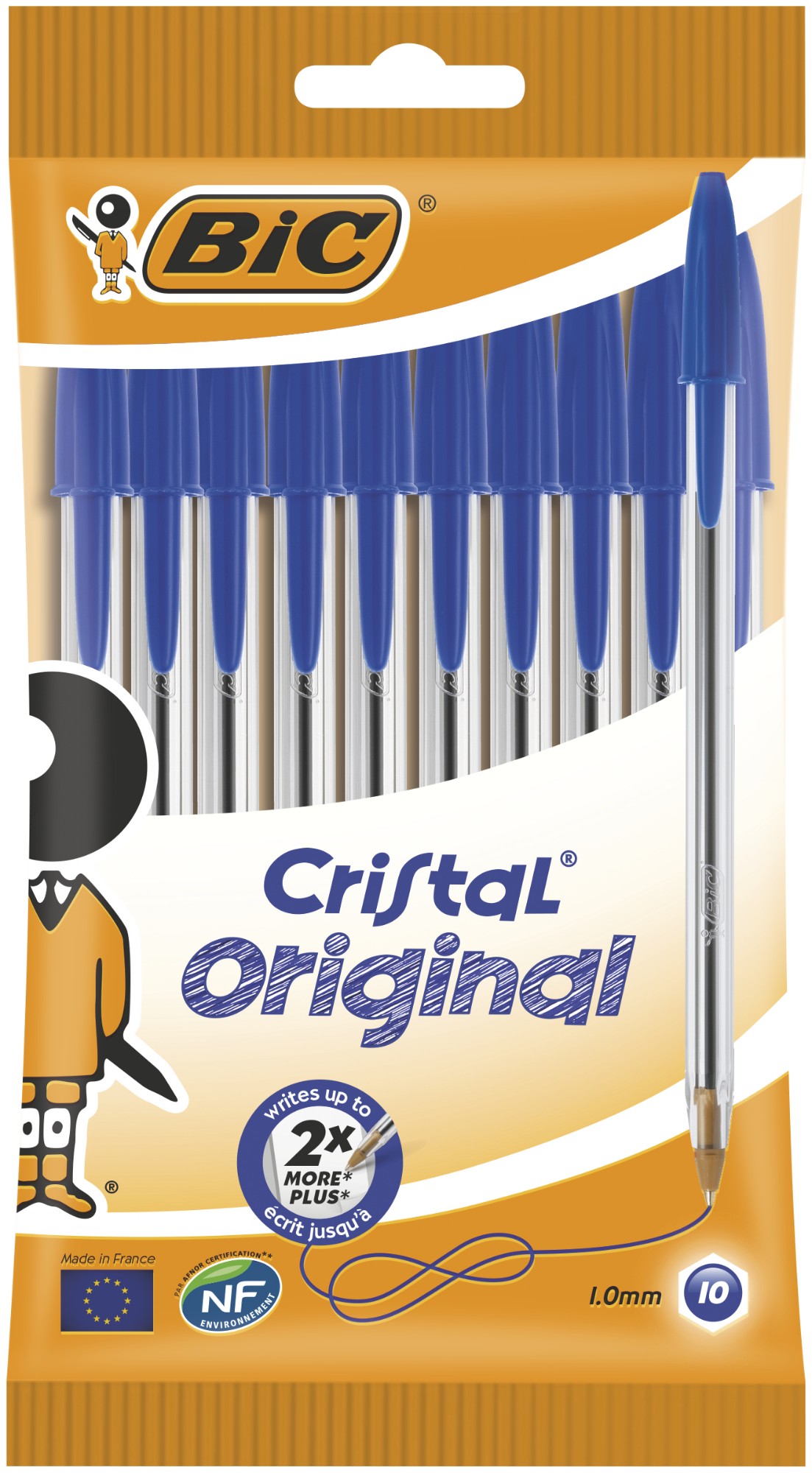 Bic Cristal Ballpoint Pen Medium Blue (10 Pack) 830863