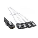 Microconnect SFF8087/4XSATA075 Serial Attached SCSI (SAS)-kabel 0,75 m Wit