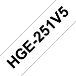 Brother HGE-251V5 DirectLabel black on white Laminat 12mm x 8m Pack=5 for P-Touch RL 700 S/ 9500 PC/ 9700 PC/ 9800 PCN