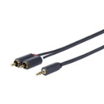 Vivolink PROMJRCA15 audio cable 15 m 3.5mm 2 x RCA Black