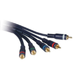 C2G 0.5m Velocity Component Video/RCA-Type Audio Combination Cable component (YPbPr) video cable 5 x RCA Black