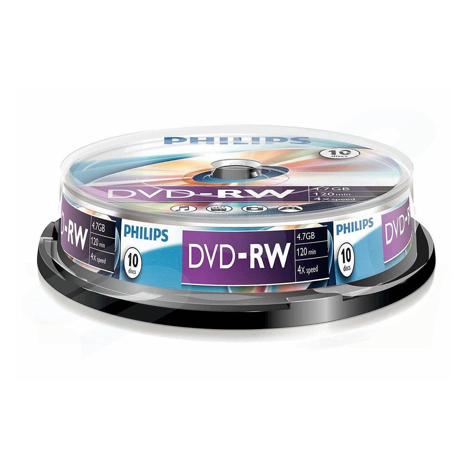 Image of Philips DVD-RW 4X 10PK Spindle