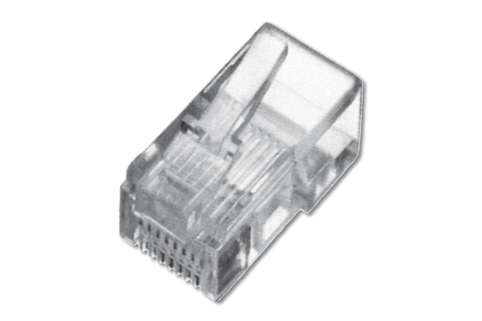 Modular plug for round cable, unshielded, 100 pcs.