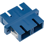 InLine Fiber Optical Adapter Duplex SC/SC single mode ceramic sleeve blue