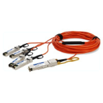 AddOn Networks QSFP-4SFP-AOC3M-OE-AO InfiniBand/fibre optic cable 118.1" (3 m) QSFP+ 4x SFP+ AOC Orange, Silver