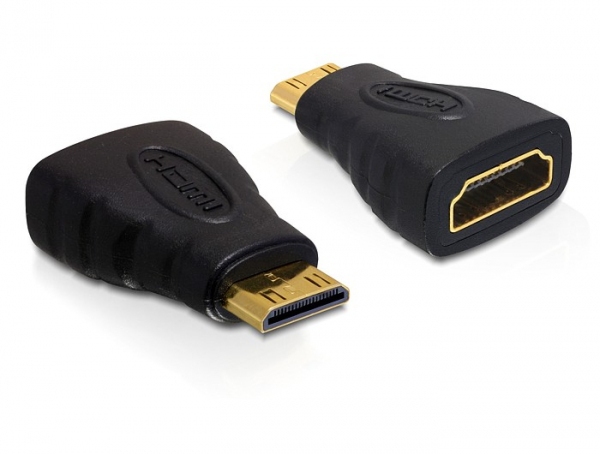 Image of DeLOCK 65244 cable gender changer 19-p HDMI-C M 19-p HDMI-A F Black