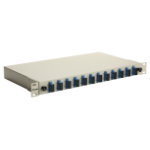 Equip 12-Port Fiber Optic Splice Box, SC Duplex, OS2, 1U, Equipped, Grey