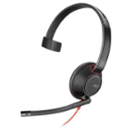 POLY Blackwire 5210 Headset Wired Head-band Calls/Music USB Type-C Black, Red