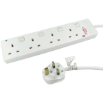 Cables Direct RB-05-4GANGSWD surge protector White 4 AC outlet(s) 5 m