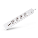 Entac Socket Extension Cord D2 4 Sockets with Switch 1.5m 3xUSB A 3G1.5