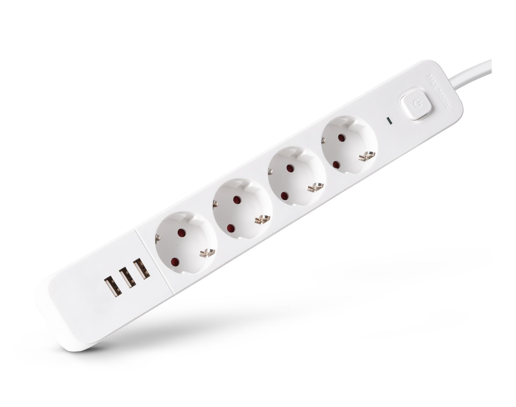 EU Product - Steckdosenleiste 4fach 3x USB-A, 1,5m wei� thumbnail