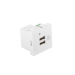 Lanberg AC-4545-2XUSB2.1-W socket-outlet 2x USB White