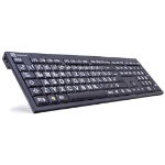 Logickeyboard XL Print keyboard USB QWERTZ German Black