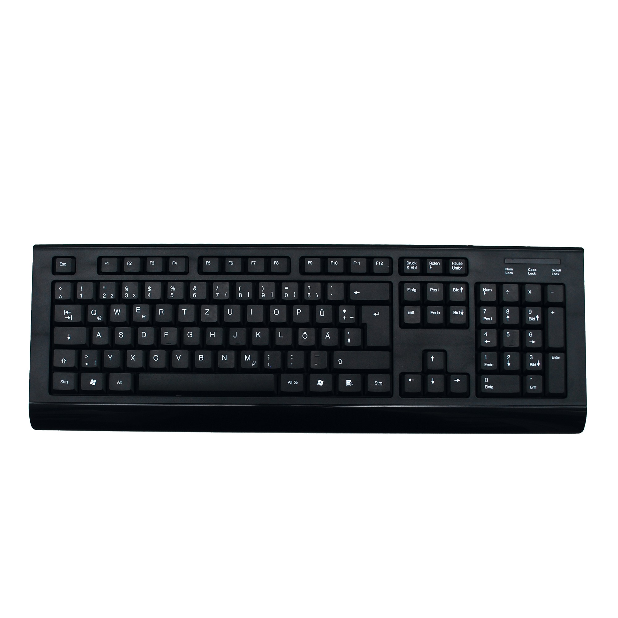 MediaRange MROS104 keyboard Mouse included Office RF Wireless QWERTZ German Black