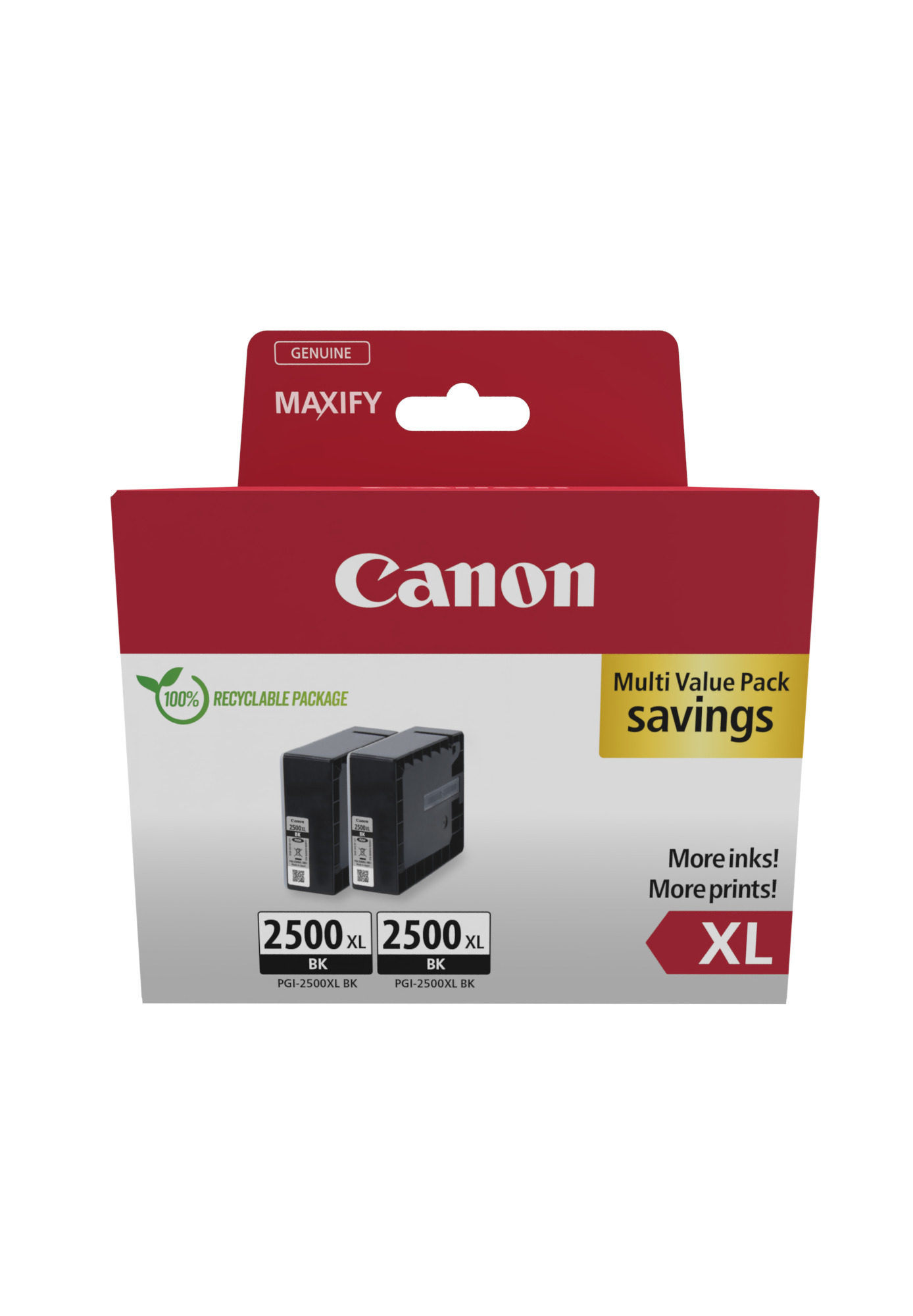 Image of Canon 9254B011/PGI-2500XLBK Ink cartridge black twin pack, 2x2.5K...