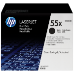 HP CE255XD/55X Toner cartridge black high-capacity twin pack, 2x12.5K pages ISO/IEC 19752 Pack=2 for HP LaserJet P 3015