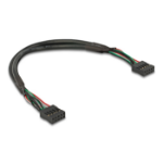 DeLOCK Cable USB 2.0 pin header female 2.54 mm 10 pin to USB 2.0 pin header female 2.54 mm 10 pin 25 cm