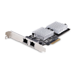 StarTech.com 2-Port 10GbE PCIe Network Adapter Card, Network Card for PCs/Servers, Six-Speed PCIe Ethernet Card with Jumbo Frame Support, NIC/LAN Interface Card, 10GBASE-T and NBASE-T