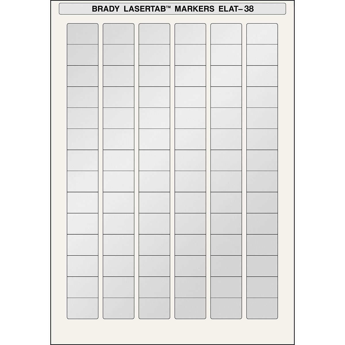 Brady ELAT-38-773-2.5 printer label Silver Self-adhesive printer label