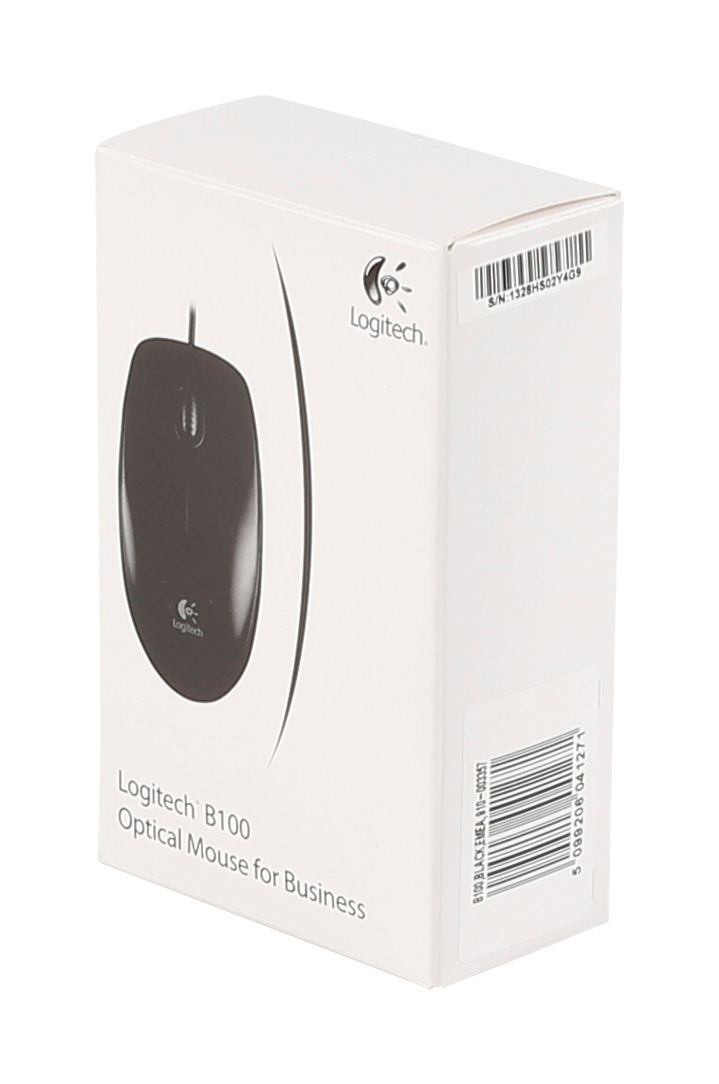 Logitech B100 Optical Mouse USB 800dpi Black 910-003357