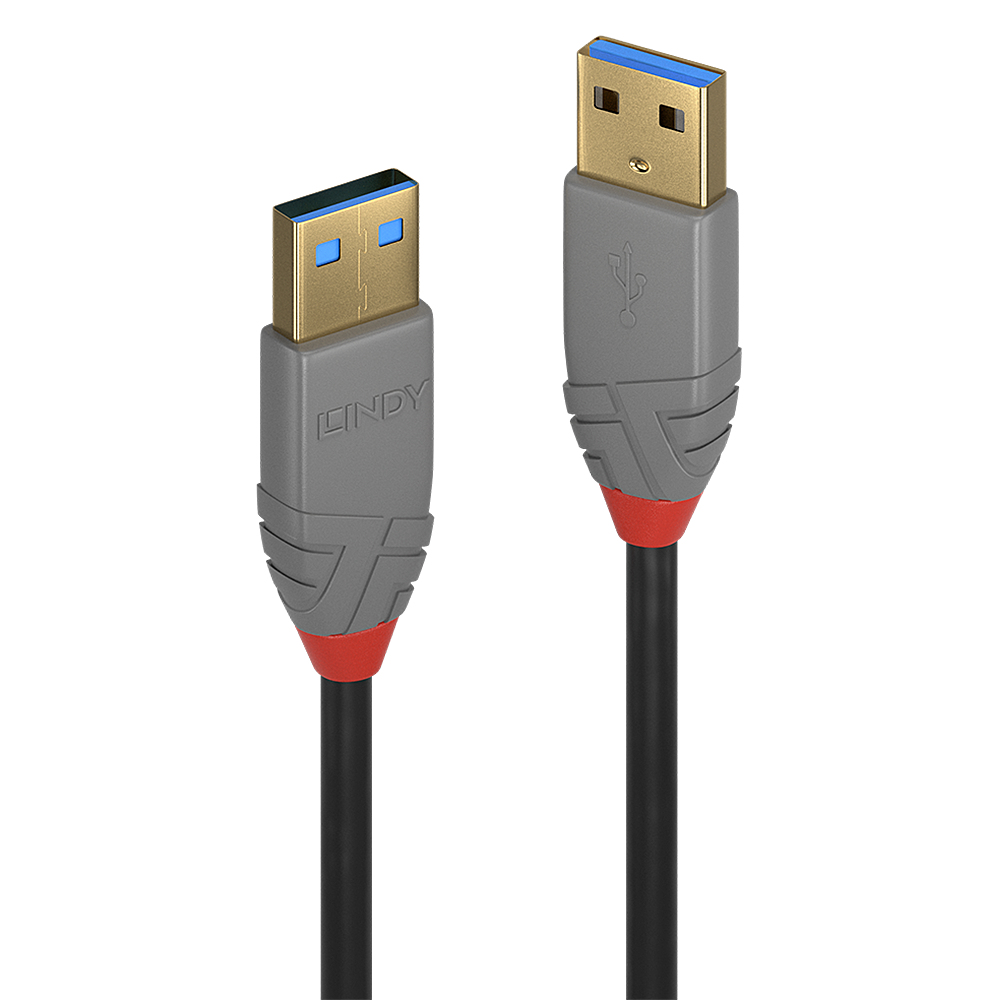Image of Lindy 2m USB 3.2 Type A Cable, Anthra Line