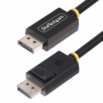 StarTech.com 1m DisplayPort 2.1 Cable, VESA Certified DP80 DisplayPort Cable w/UHBR20/HDR/DSC 1.2a/HDCP 2.2, 16K/8K 60Hz, 4K 240Hz, 80Gbps, DP 2.1 Cable, UHD Monitor Cord, M/M
