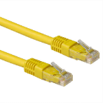 ACT Gele 2 meter LSZH U/UTP CAT6A patchkabel met RJ45 connectoren