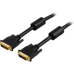 Deltaco DVI-625A DVI cable 1 m DVI-I Black