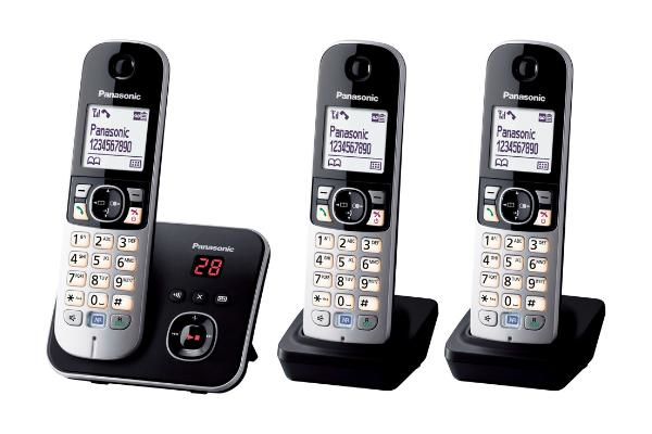 Image of Panasonic KX-TG6823GB telephone DECT telephone Caller ID Black, Silver
