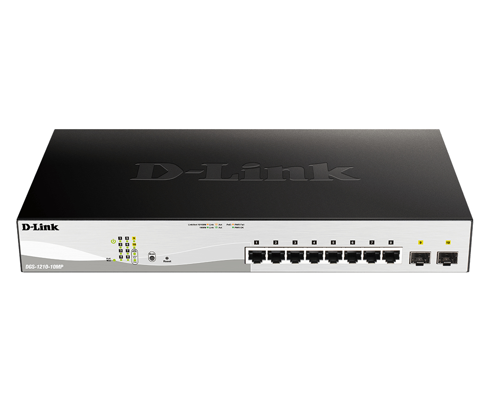 Image of D-Link DGS-1210-10MP Managed L2 Gigabit Ethernet (10/100/1000)...
