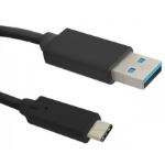 Qoltec 1m USB 3.1 C - USB 3.0 A USB cable USB 3.2 Gen 1 (3.1 Gen 1) USB C USB A Black