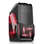 CIT PC Sand Storm Gaming PC Case Red LED Fans
