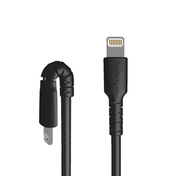 StarTech.com 1m USB C to Lightning Cable - Durable Black USB Type C to Lightning Connector Fast Charge & Sync Charging Cord, Rugged w/Aramid Fiber Apple MFI Certified iPhone 11 iPad Air