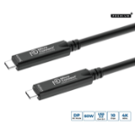 Microconnect USB-C to USB-C cable 20m, Premium fiber, Bidirectional. 10Gbps, 8K, 40W USB cable USB 3.2 Gen 2 (3.1 Gen 2) USB C Black