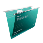 Rexel Crystalfile Classic Foolscap Suspension File 15mm Green (50)