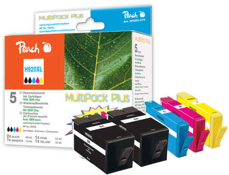 Peach PI300-575 ink cartridge 5 pc(s) High (XL) Yield Black, Cyan, Magenta, Yellow