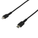 StarTech.com Cable Resistente USB-C a Lightning de 2 m Negro - Cable de Sincronización y Carga USB Tipo C a Lightning con Fibra de Aramida Resistente - Certificado MFi de Apple - para iPad/iPhone 12