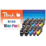 Peach PI500-185 tonercartridge 10 stuk(s) Compatibel Zwart, Cyaan, Magenta