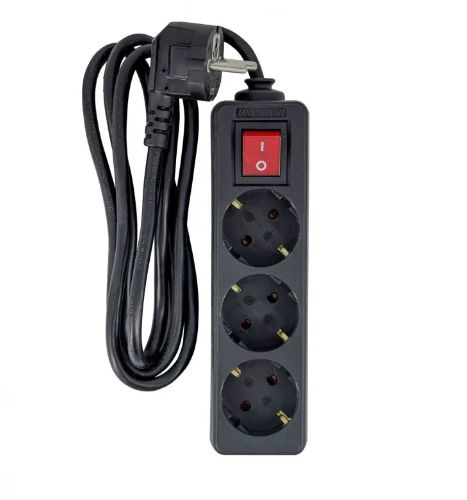Microconnect Black Mc-Gru00315bs Power Extension 1.5 M 3 Ac Outlet(S) Indoor