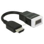 DeLOCK 65587 video cable adapter HDMI Type A (Standard) VGA (D-Sub) + 3.5mm Black, White