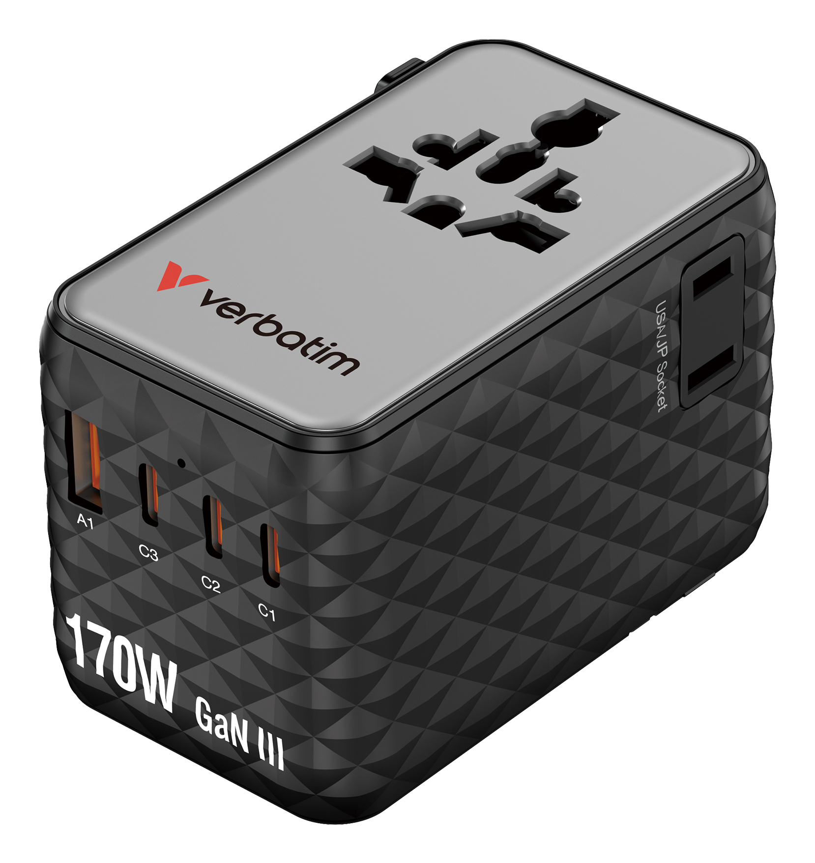 Verbatim Charge 'n' Travel 170W Universal Travel Adapter Black