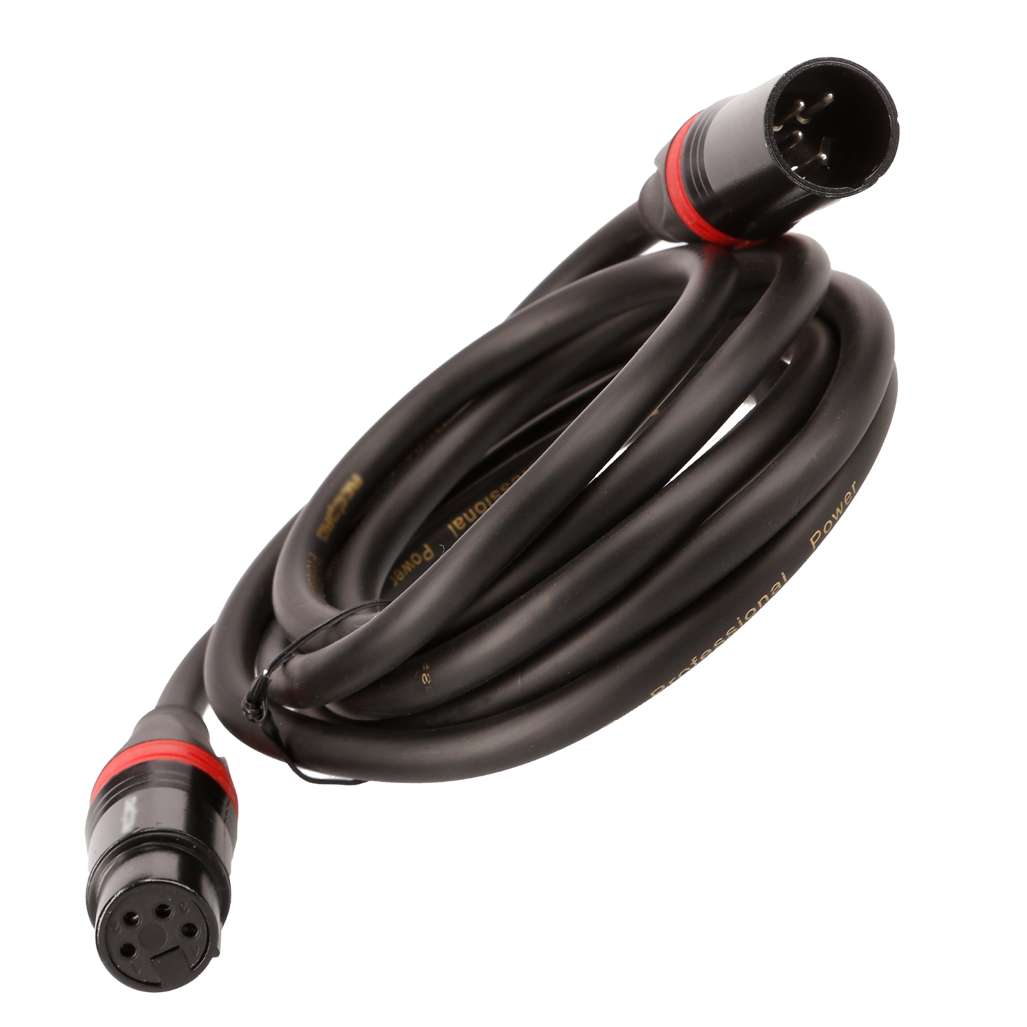 Hedbox Professional 2m/6.5Ft Super Flex Power Cable with 4-Pin XLR Male to 4-Pin XLR Female