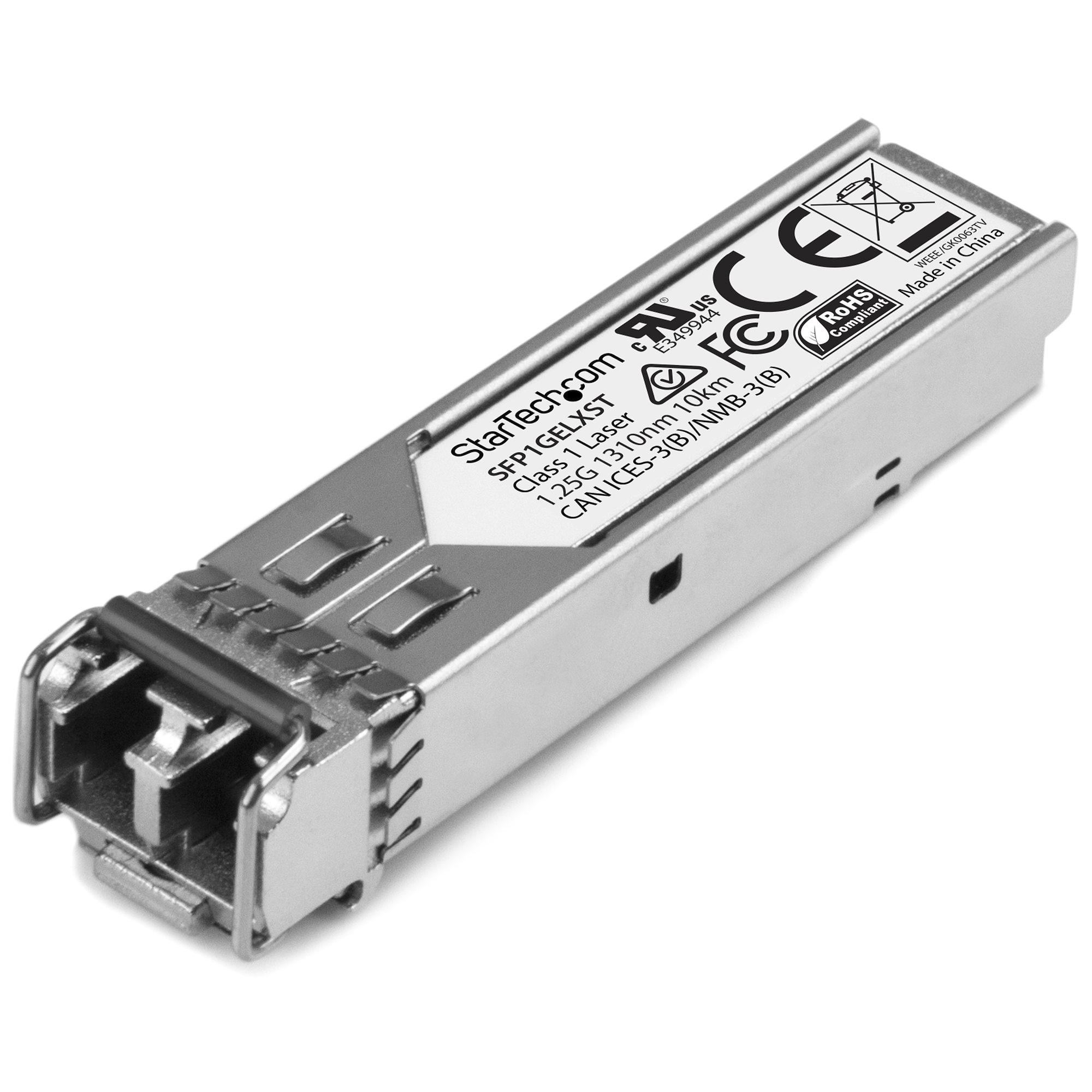 StarTech.com SFP1GELXST Compatible 1.25G SFP 10 km Transceiver StarTech.com SFP1GELXST Compatible 1.25G SFP 10 km Transceiver