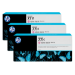 HP Pack de ahorro de 3 cartuchos de tinta DesignJet 771C magenta claro de 775 ml