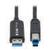 Tripp Lite U328F-20M USB 3.2 Gen 1 Plenum-Rated Fiber Active Optical Cable (AOC) - 5 Gbps, (A to B M/M), Black, 20 m
