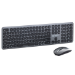 connektgear KB238 Wireless Multimedia UK Layout Keyboard & 5 Button Optical Mouse - Silver With Black Keys