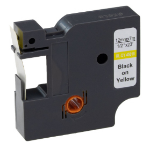G&G Image 15572/5D45018-TD DirectLabel-etikettes black on yellow 12mm x 7m (replaces Dymo S0720580) for Dymo D1 6-12mm/19mm/24mm/9-12mm/9-19mm