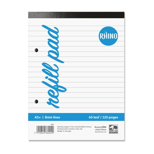 Image of Rhino 8 x 6 Refill Pad 60 Leaf, F8 (Pack of 72)