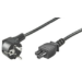 Microconnect PE010805 power cable Black 0.5 m CEE7/7 C5 coupler