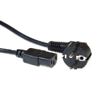 ACT Netsnoer CEE 7/7 male (haaks) - C13 zwart 7 m